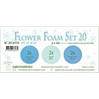 LeCrea - Flower Foam set 20 6 vl 3x2 Blauw  A4