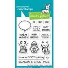 Lawn Fawn 3x4 clear stamp set say what? holiday critters