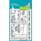 Lawn Fawn 4x6 clear stamp set window scene: spring