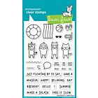 Lawn Fawn 4x6 clear stamp set pool party