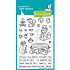 Lawn Fawn 4x6 clear stamp set tea-rrific day