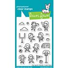 Lawn Fawn 3x4 clear stamp set tiny sports friends