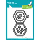 Lawn Fawn honeycomb shaker gift tag