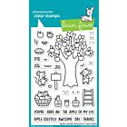 Lawn Fawn 4x6 clear stamp set apple-solutely awesome