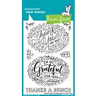 Lawn Fawn 4x6 clear stamp set giant thank you messages