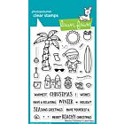 Lawn Fawn 4x6 clear stamp set beachy christmas