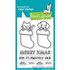 lawn fawn 3x4 clear stamp set pawsitive christmas