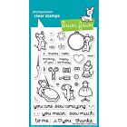 Lawn Fawn 4x6 clear stamp set Sew Very Mice