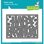 Lawn Fawn dies Giant Outlined Happy Birthday: Landscape
