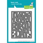 Lawn Fawn dies Giant Outlined Happy Birthday: Portrait
