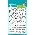 lawn fawn 4x6 clear stamp set how you bean? seashell add-on