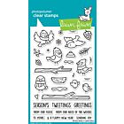 lawn fawn 4x6 clear stamp set winter birds