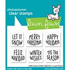 Lawn Fawn 2x3 clear stamp set little snow globe add-on