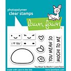 Lawn Fawn 2x3 clear stamp set you mean so mochi