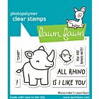 Lawn Fawn 2x3 clear stamp set rhino-mite!