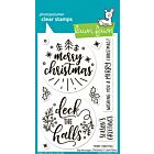 Lawn Fawn 4x6 clear stamp set big messages: christmas