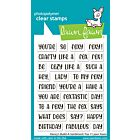 Lawn Fawn 3x4 clear stamp set henry's build-a-sentiment: fox