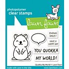Lawn Fawn 2x3 clear stamp set quokka my world