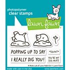 Lawn Fawn 2x3 clear stamp set a mole lot of love add-on