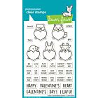 Lawn Fawn 4x6 clear stamp set critter conversation hearts