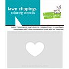 Lawn Fawn critter conversation hearts add-on coloring stencil