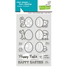 Lawn Fawn 4x6 clear stamp set stamp 'n stencil easter eggs