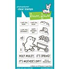 Lawn Fawn 3x4 clear stamp set a mole lot of flowers