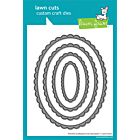 Lawn Fawn stand-alone die stitched scalloped oval stackables