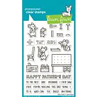 Lawn Fawn 4x6 clear stamp set mice tools