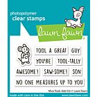 Lawn Fawn 2x3 clear stamp set mice tools add-on