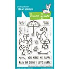 Lawn Fawn 3x4 clear stamp set silly goose, rain or shine!