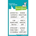 Lawn Fawn 3x4 clear stamp set rainbow sentiments