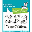 Lawn Fawn 2x3 clear stamp set all the grad caps