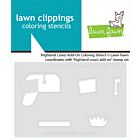 Lawn Fawn highland cows! add-on coloring stencil