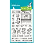 Lawn Fawn 4x6 clear stamp set make lemonade!