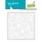 Lawn Fawn daisy bloom outline background stencil