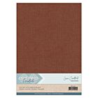 Linen Cardstock - A4 - Rusty Brown