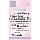 Marianne Design Clear Stamps Mermaid sentiments by Marleen (Eng) 82x117 mm