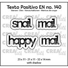 Crealies Texto Positivo Snail mail / happymail
