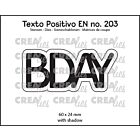 Crealies Texto Positivo Dies English BDAY (POSEN203)