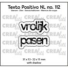 Crealies Texto Positivo Dies Vrolijk Pasen (POSNL112)