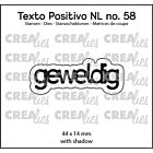 Crealies Texto Positivo Dies Dutch Geweldig (POSNL58)
