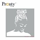Pronty Mask stencil Girl with Bun 15x15 cm 470.806.060