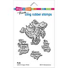 Stampendous Cling Stamp Dragon Wheel