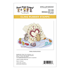 House-Mouse Heart and Soul Cling Rubber Stamps Stitched with Love (RSC-066)
