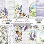 ScrapBoys Lavender Love paperpad 24 vl+cut out elements-DZ SB-LALO-09 250gr 15,2cmx15,2cm