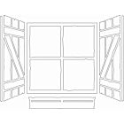 Card-io Through the Window - 6" x 8" MajeMask Stencil 