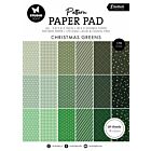 Studio Light Pattern Paper Pad Christmas greens Essent. nr.208 SL-ES-PPP208 148x210mm