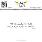  Lesia Zgharda Design photopolymer Stamp May the candle of peace shine in your home this holidays TA294