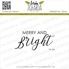 Lesia Zgharda Sentiment Stamp "Merry and bright" TA323